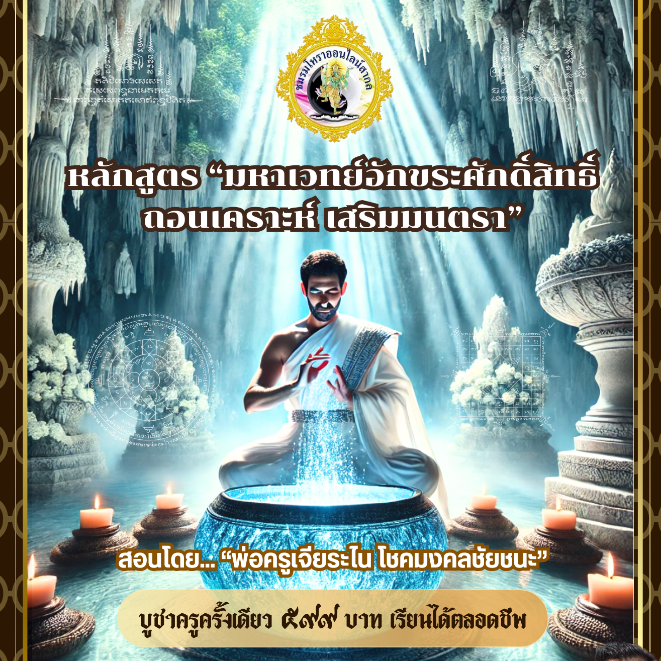 หลักสูตร มหาเวทย์อักขระศักดิ์สิทธิ์ ถอนเคราะห์ เสริมมนตรา