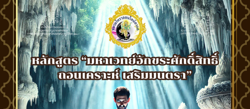หลักสูตร มหาเวทย์อักขระศักดิ์สิทธิ์ ถอนเคราะห์ เสริมมนตรา