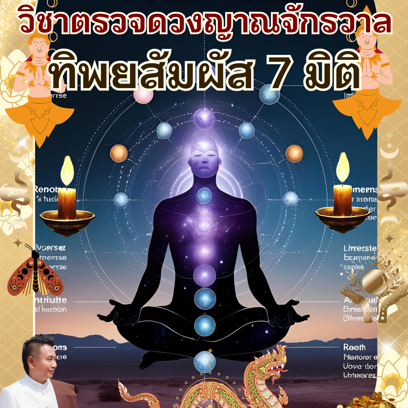 ตรวจดวงญาณจักรวาล ทิพยสัมผัส 7 มิติ
