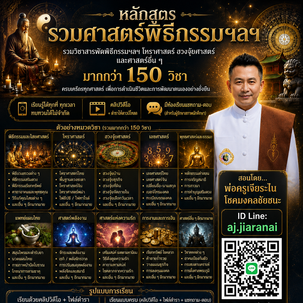 หลักสูตรรวมศาสตร์พิธีกรรมฯลฯ
